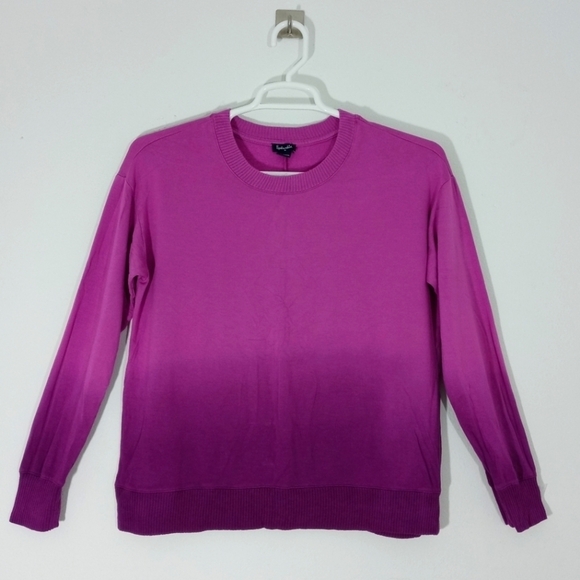 Splendid Pullover Ombre‎ Sweater Top Slate Dip Dye Long Sleeve - Picture 5 of 5
